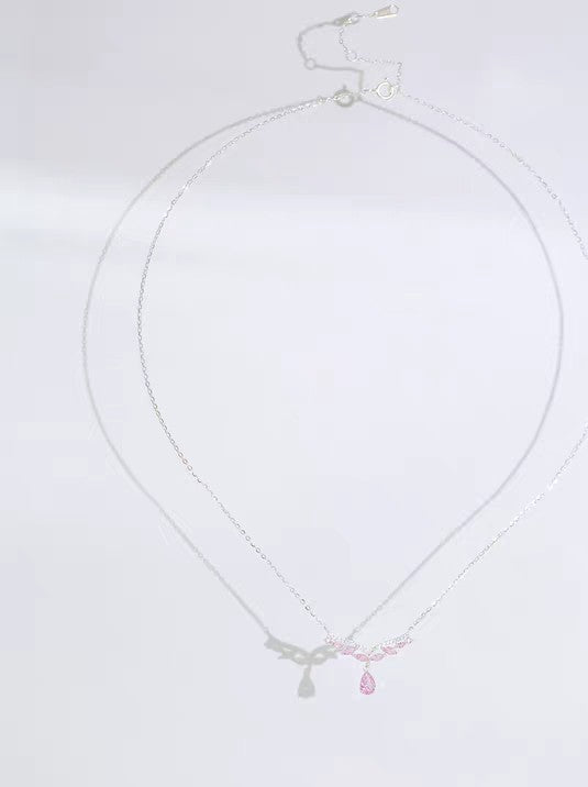Pink fantasies 925 Sterling Silver Necklace 40+5cm
