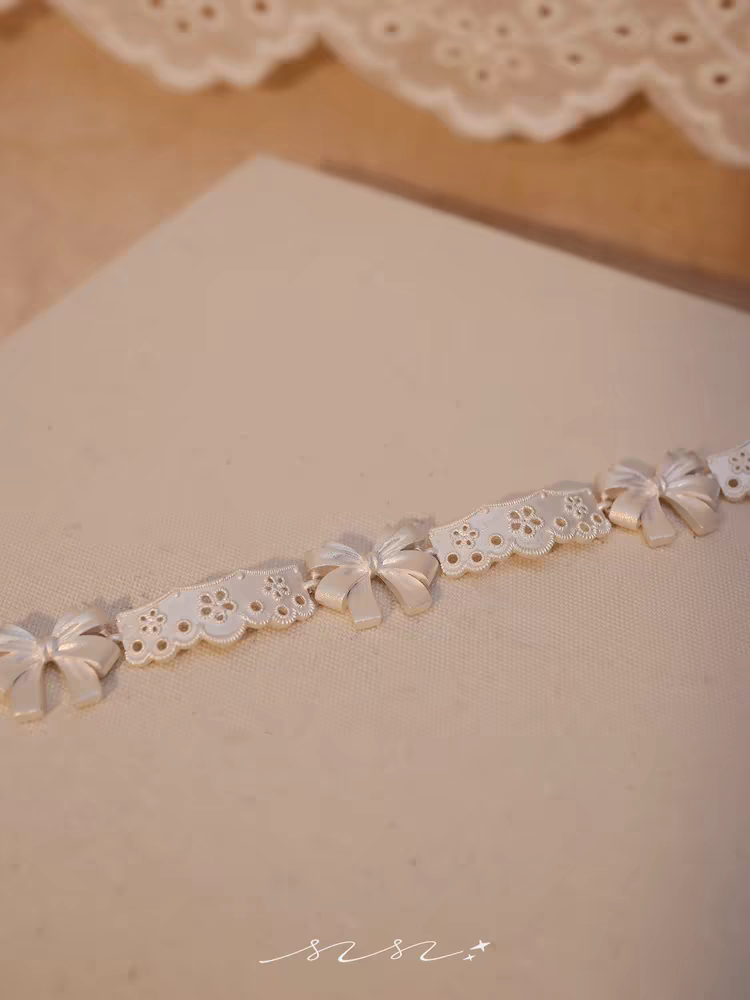 Lace bow dress Handmade Sterling Silver 925 Bracelet with lab certificate