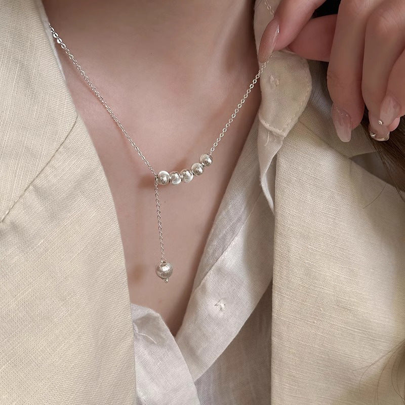 Silver Beaded Sterling Silver Elegant Necklace