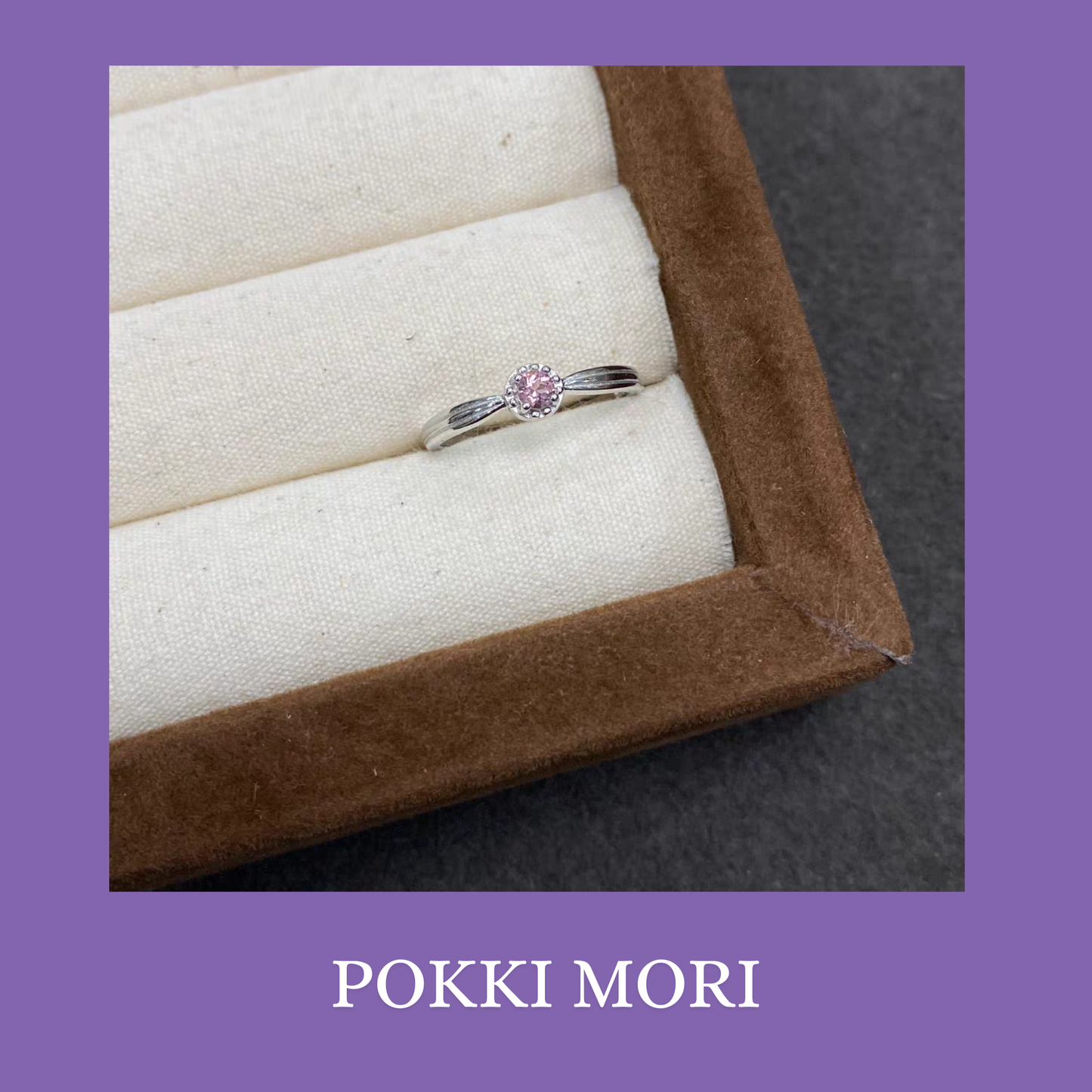 Pink flower natural Tourmaline Sterling Silver 925 Ring Certified Resizable