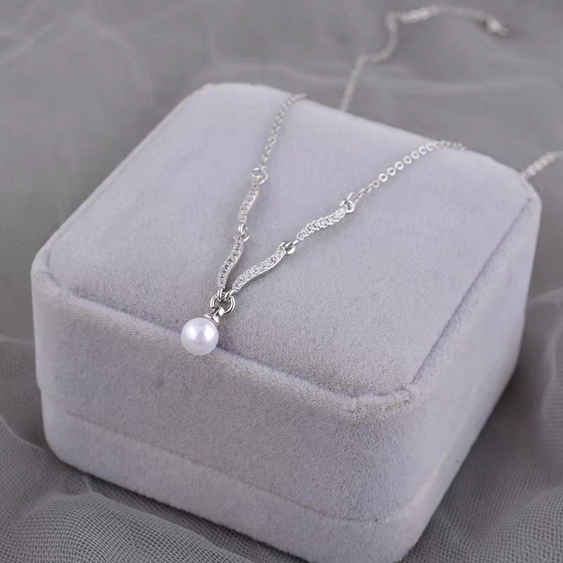 Pearl Crown 999 Silver Certified Necklace 40+5cm