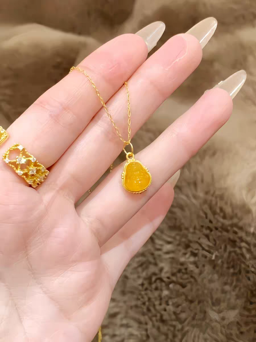 Real Natural Amber 925 Sterling Silver Necklace with Certificate