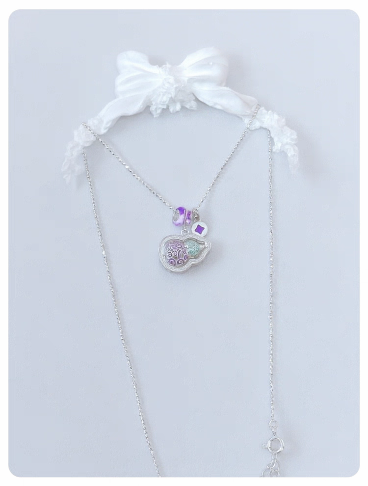 Gourd Of Luck Sterling Silver 925 Necklace