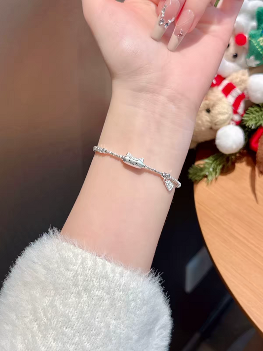 Cat Set 999 Silver Bracelet with Lab certificate