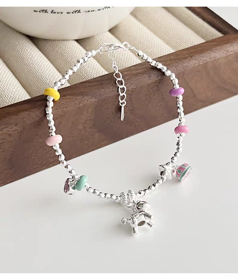 Unicorn Valley 925 Silver Bracelet with lab certificate 16+3cm 7 grams weight