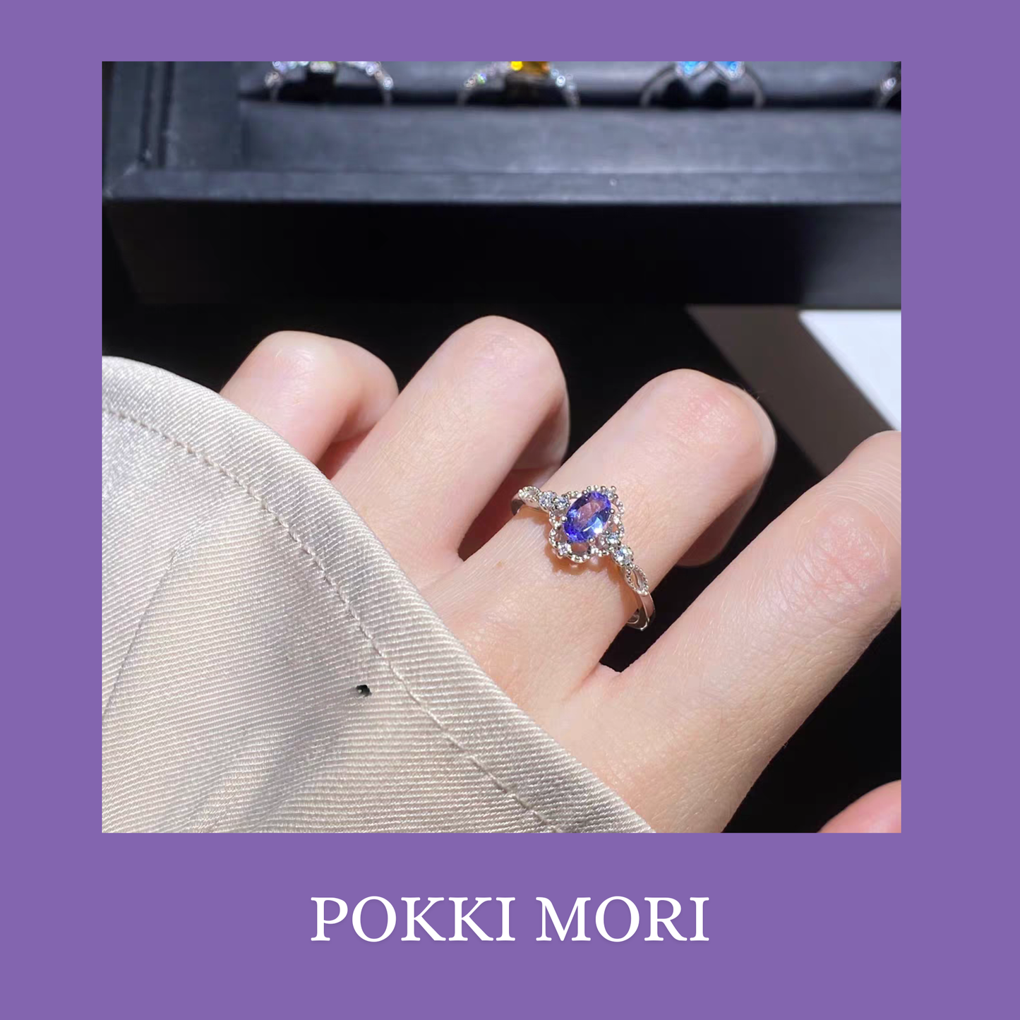 Palace Natural tanzanite Sterling Silver 925 Ring Certified -resizable