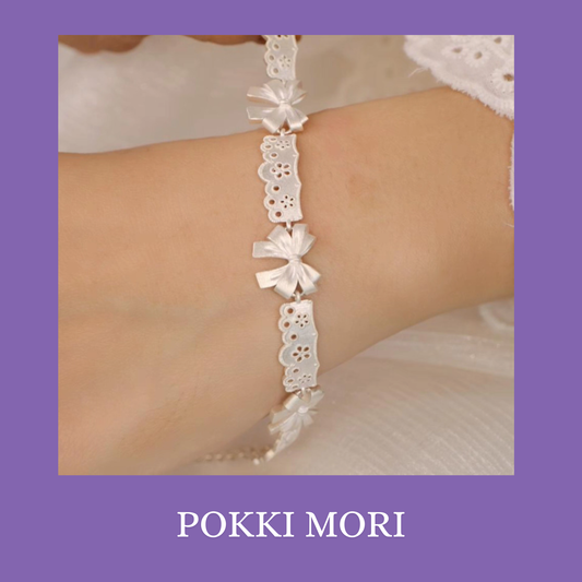 Lace bow dress Handmade Sterling Silver 925 Bracelet with lab certificate
