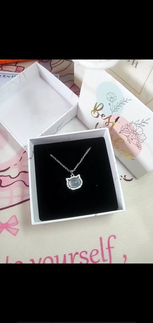 Kitty Jade 999 Silver Necklace with Lab Certificate