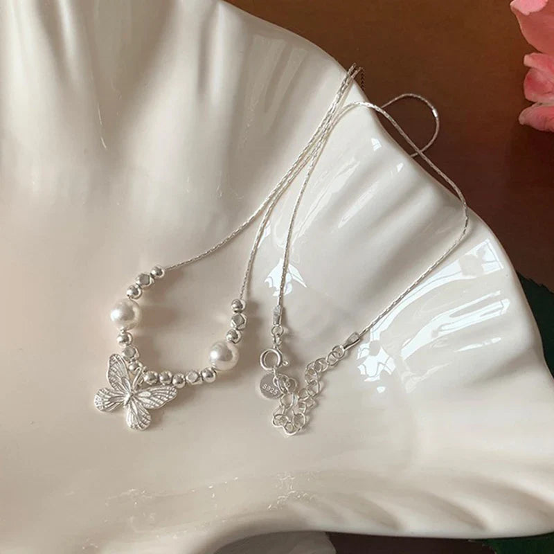 Butterfly Chic Sterling Silver 925 Necklace