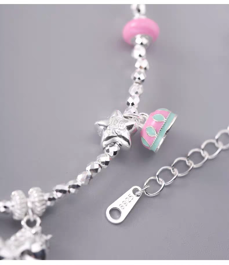 Unicorn Valley 925 Silver Bracelet with lab certificate 16+3cm 7 grams weight