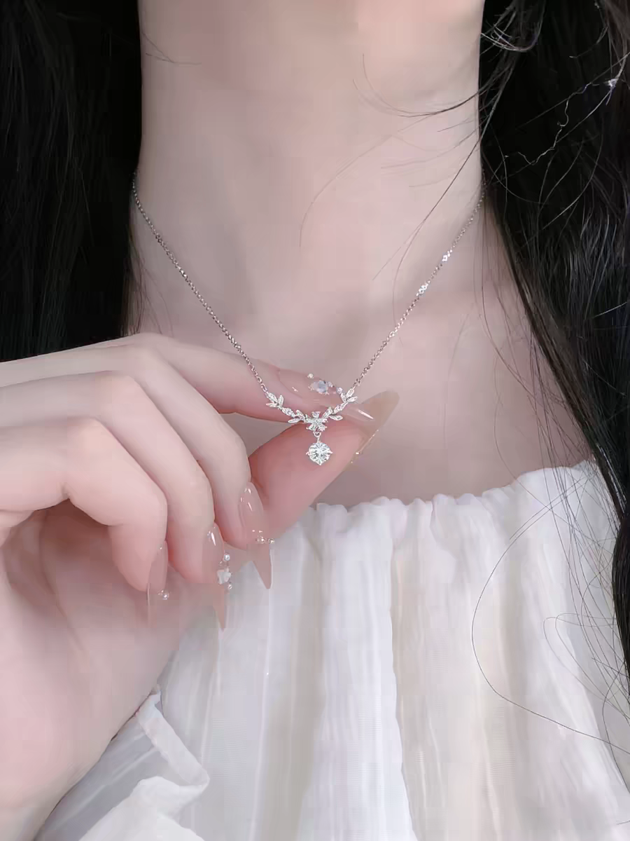 Flora vista 999 Sliver Necklace with lab certificate 45+5cm