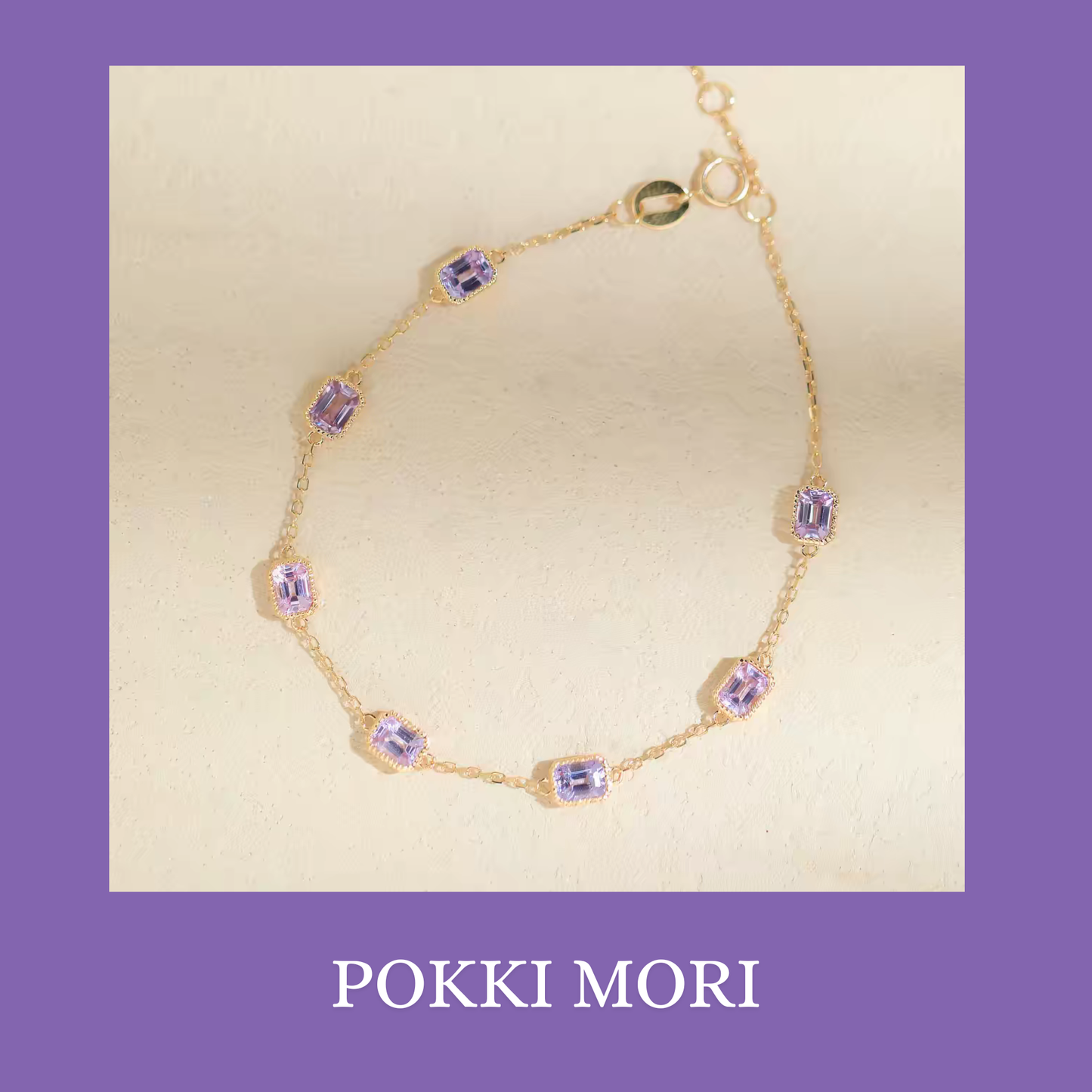 18K Gold Natural Pink Sapphire Bracelet With Lab Certificate