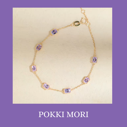 18K Gold Natural Pink Sapphire Bracelet With Lab Certificate