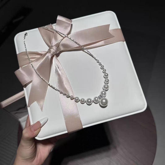 Natural Australian Pearls Sterling Silver Necklace 40+7cm Gift box and greetings card
