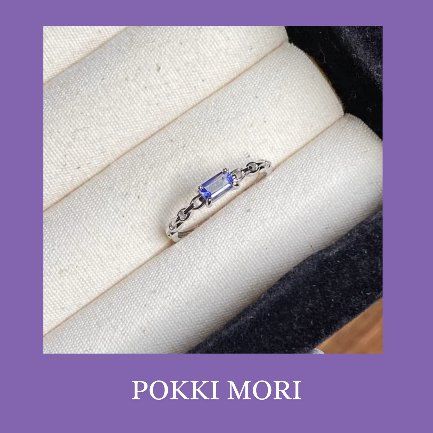 Chains charmer Natural Tanzanite Sterling Silver 925 Ring Certified - Resizable