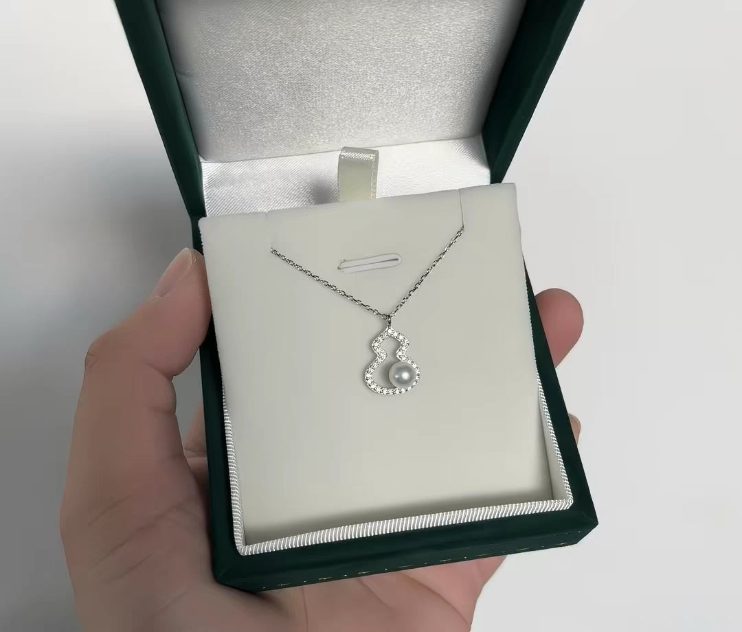 pearls of Fortune Freshwater natural Pearls Sterling Silver 925 Necklace 8mm