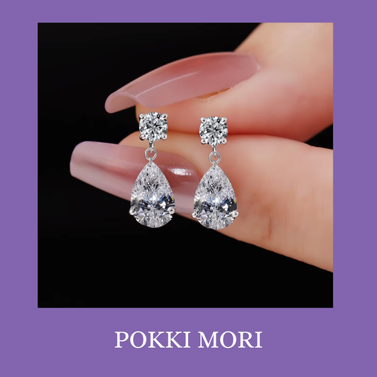 Drops of my heart Lab Diamonds IGI Certified 18k Gold Earrings