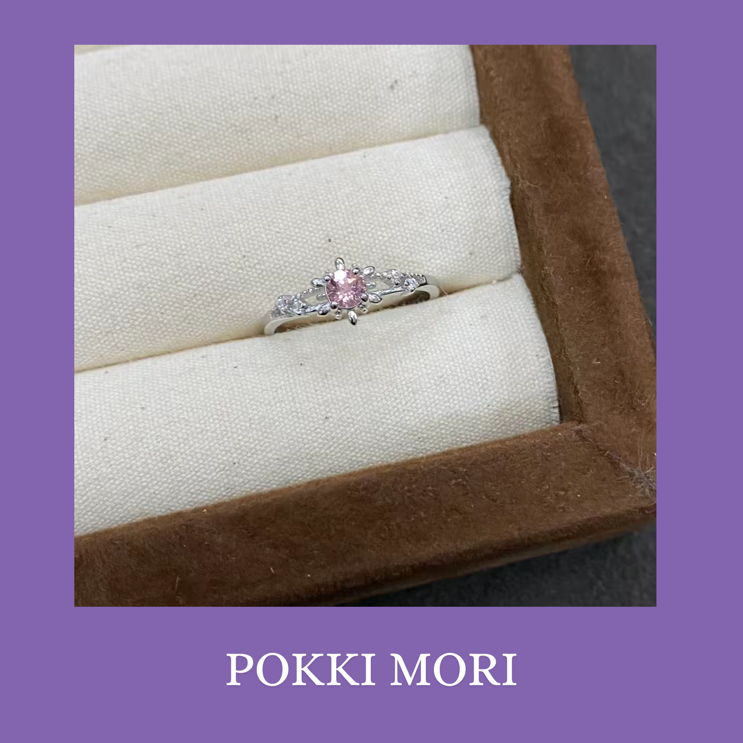 Pink Rays natural Tourmaline Sterling Silver 925 Ring Certified Resizable