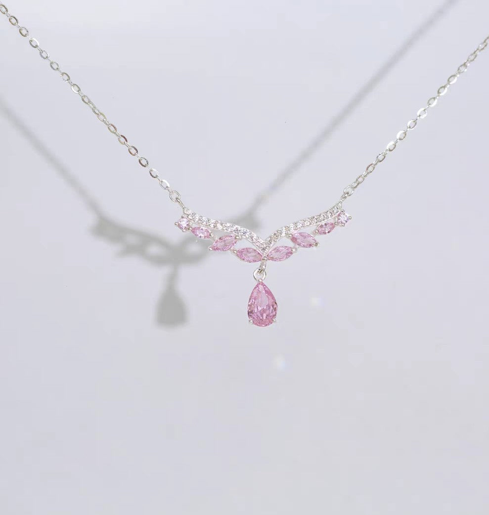 Pink fantasies 925 Sterling Silver Necklace 40+5cm