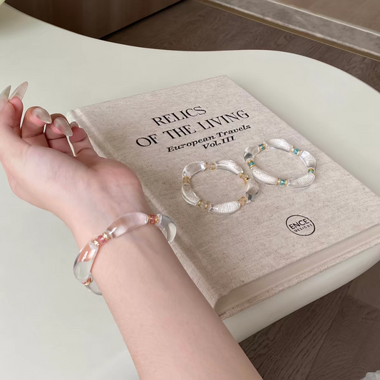 Natural clear Quartz Sterling Silver bracelet - Resizable