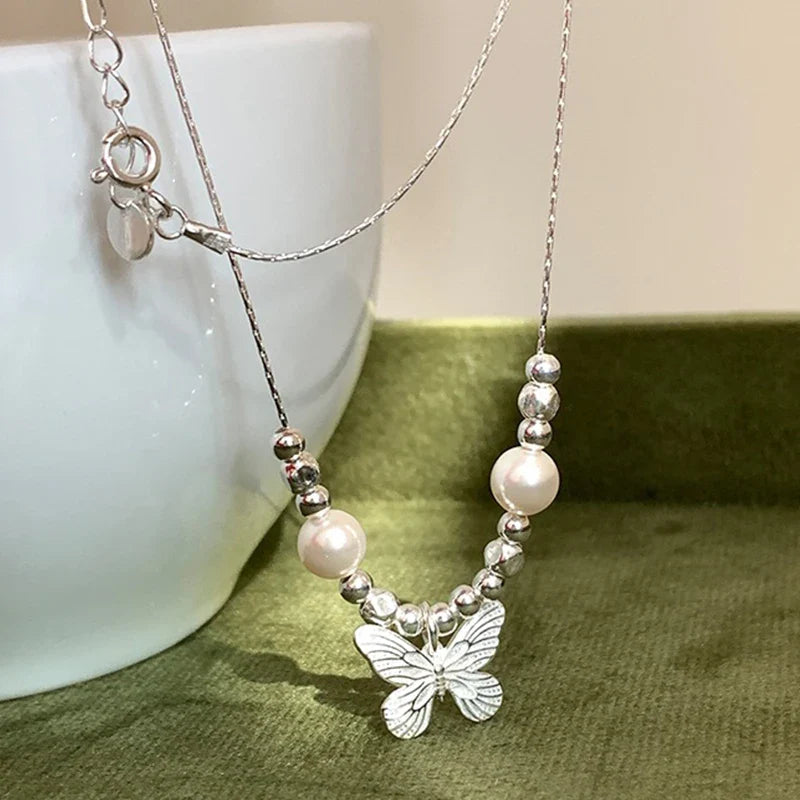 Butterfly Chic Sterling Silver 925 Necklace