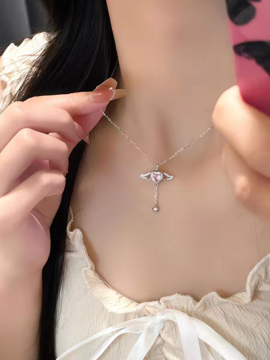 Angel Wings 999 Silver Necklace with lab certificate - 45-5 Cm