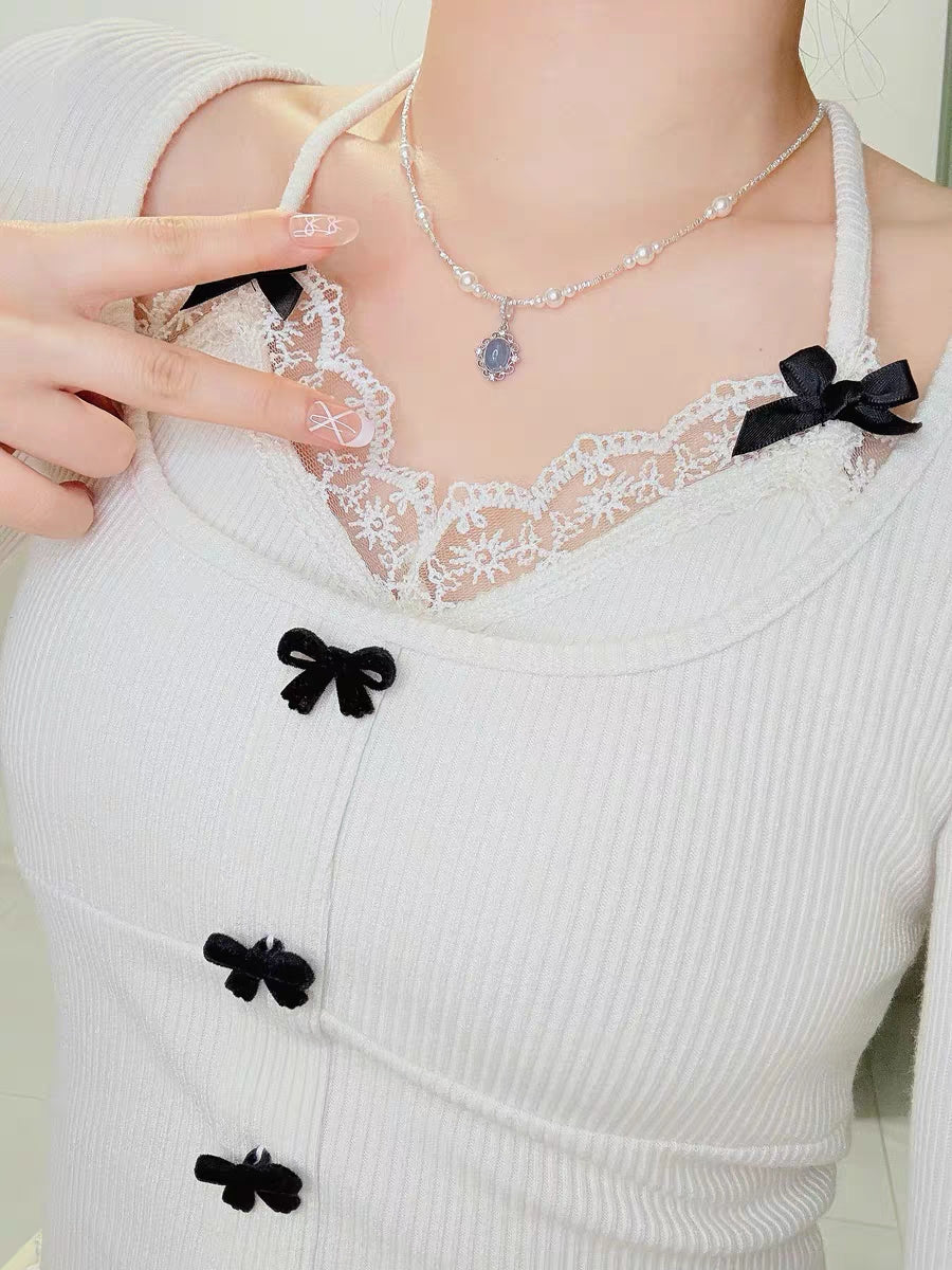 Pearly whites Sterling Silver 925 Necklace