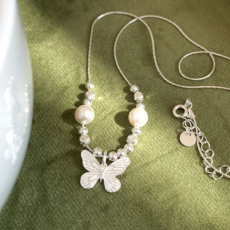 Butterfly Chic Sterling Silver 925 Necklace