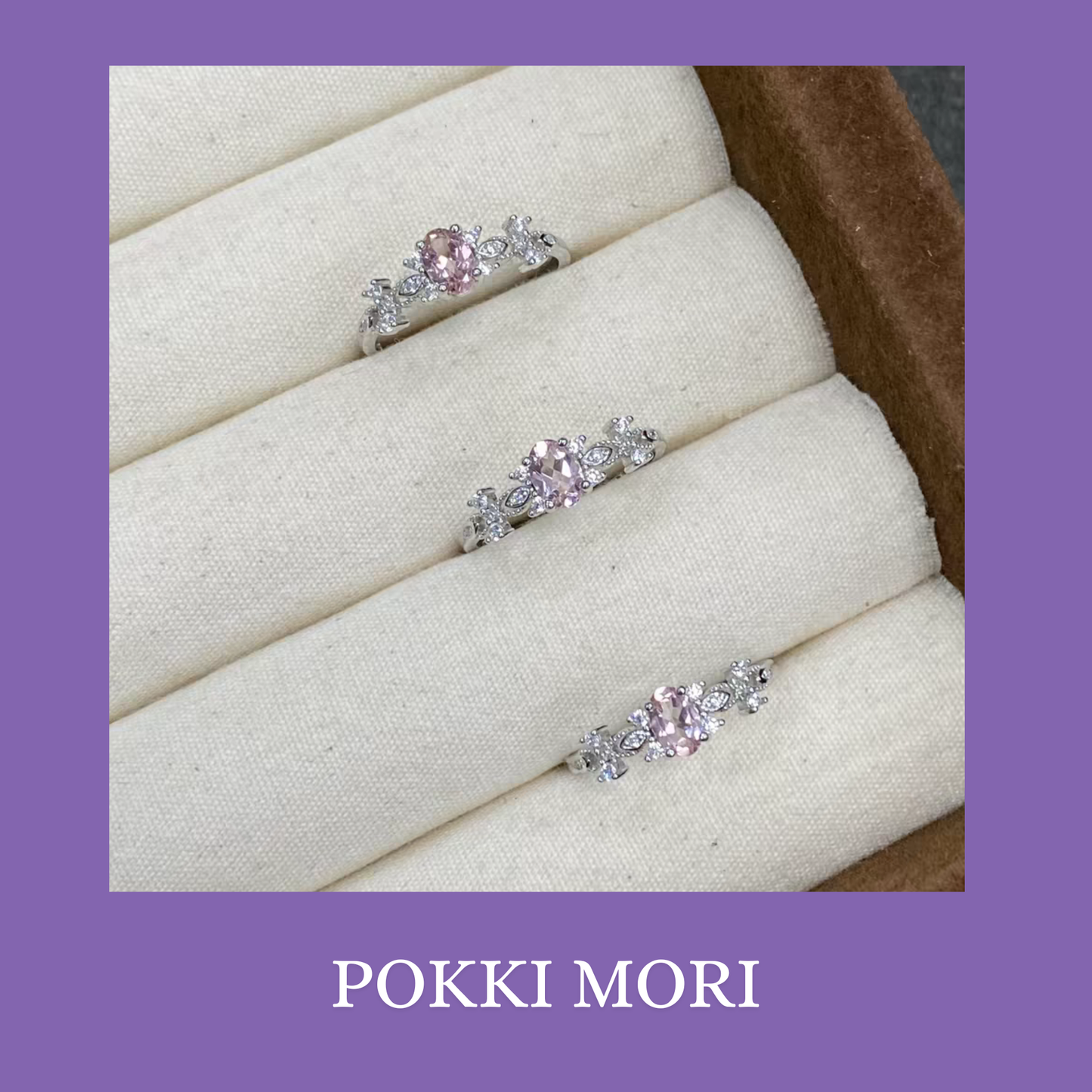 Pink Princess  natural Tourmaline Sterling Silver 925 Resizable Certified Ring