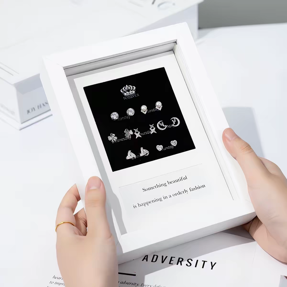 One Week Supply of your Sterling Silver 925 Earrings Each Piece comes with lab certificate and a photo Frame (Free photo print)