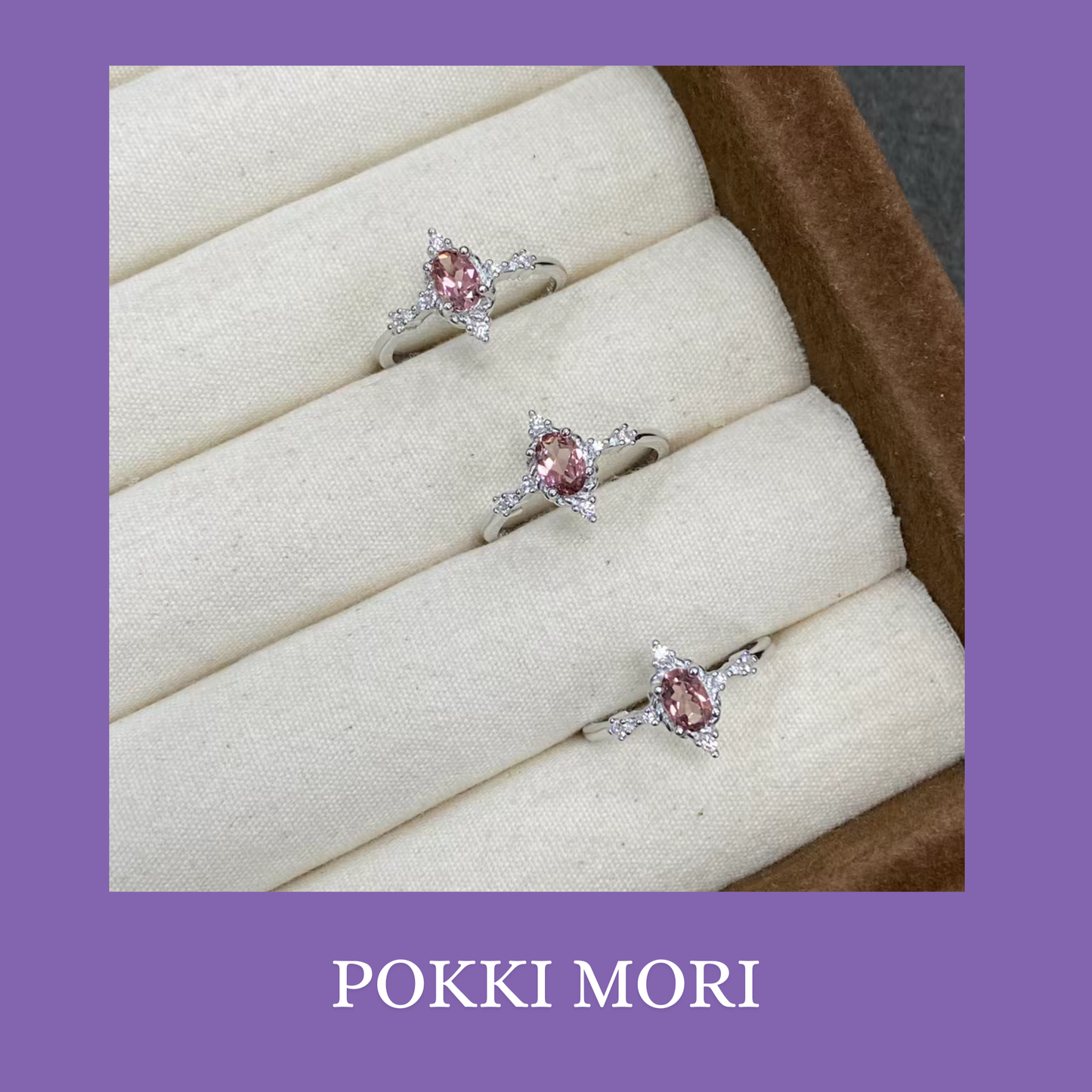 Pink Queen  natural Tourmaline Sterling Silver 925 Resizable Certified Ring