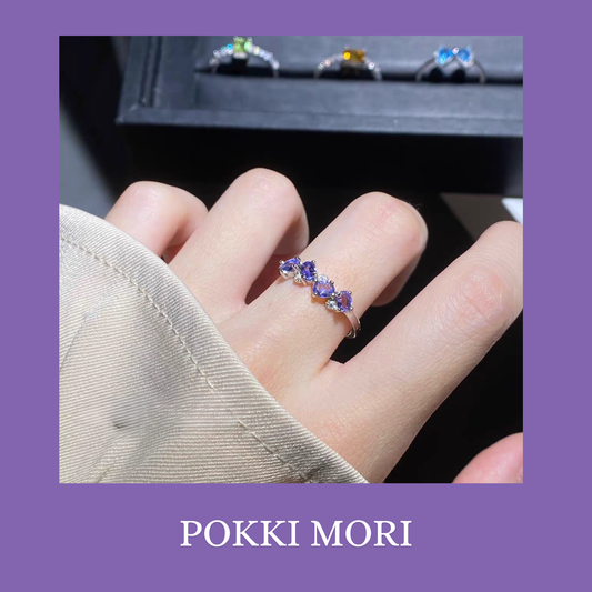 Cross Natural tanzanite Sterling Silver 925 Ring Certified -resizable