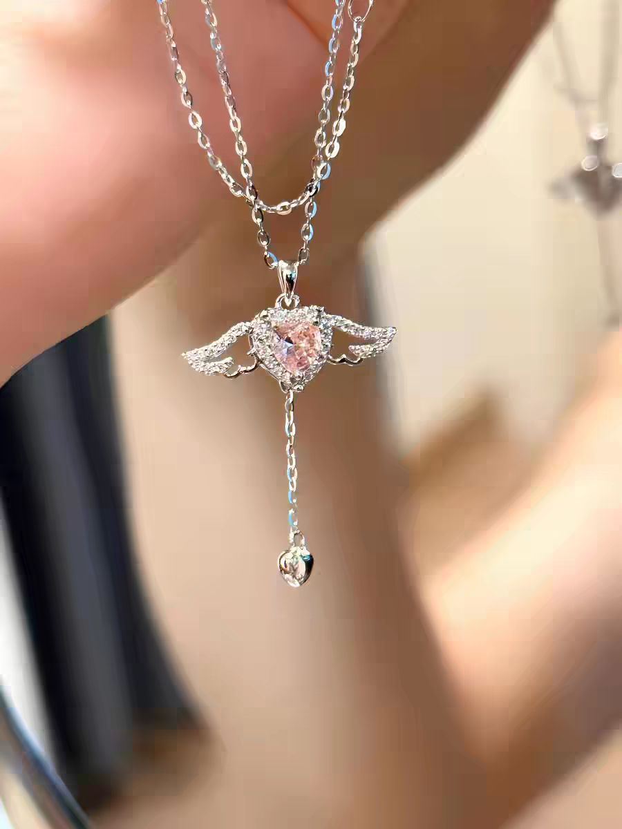 Angel Wings 999 Silver Necklace with lab certificate - 45-5 Cm