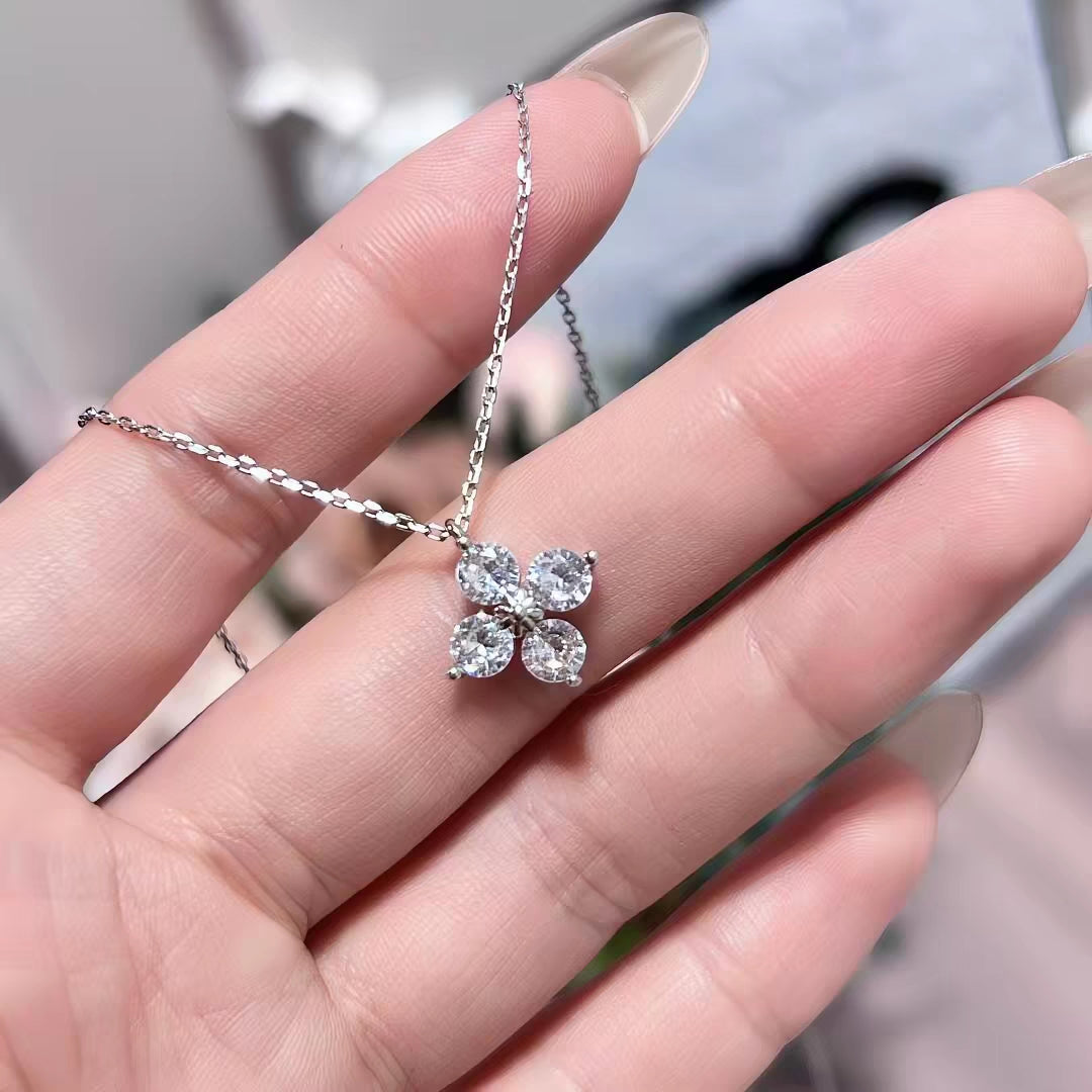 Clovers Irish 999 Silver Necklace with lab certificate 40+5cm