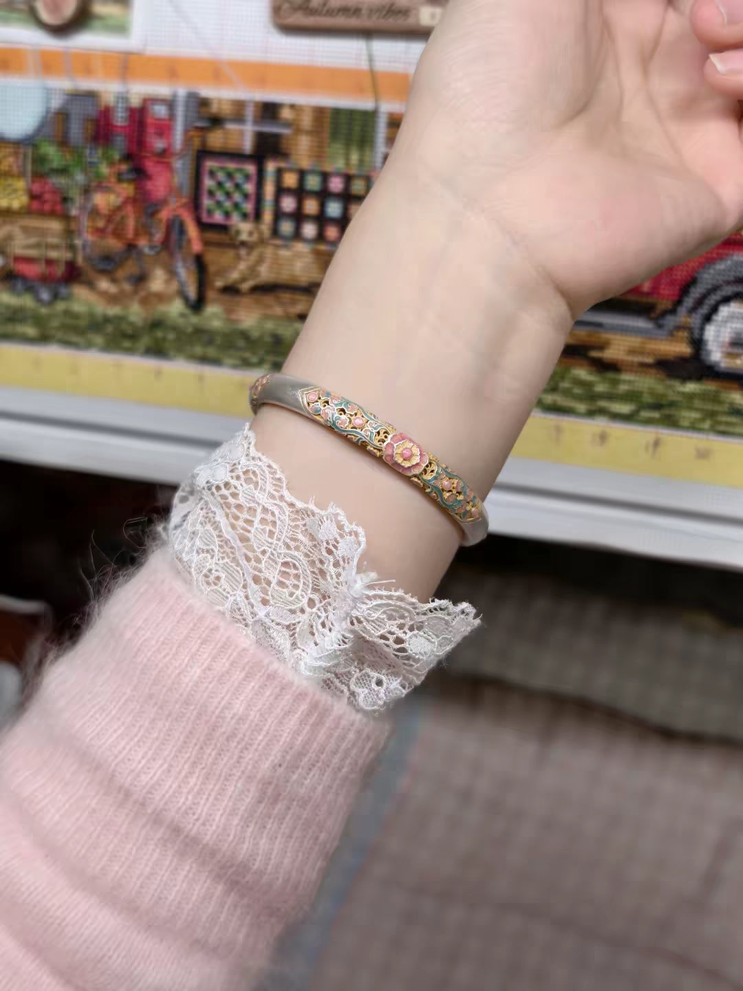 Traditional Dainty Heavy weight Made with 23grams 999.9 Silver with Certificate Cuff Bracelet