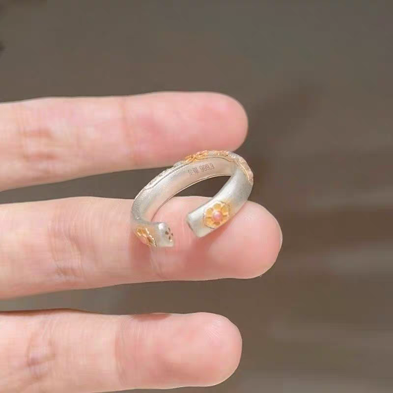Traditional Dainty Ring 999.9 Silver with Certificate - Resizable