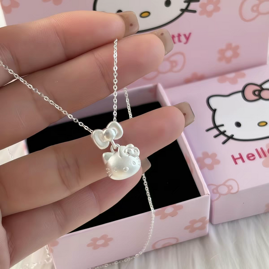 Sweety Kitty 999 Silver Certified Necklace with oab certificate 40+5cm