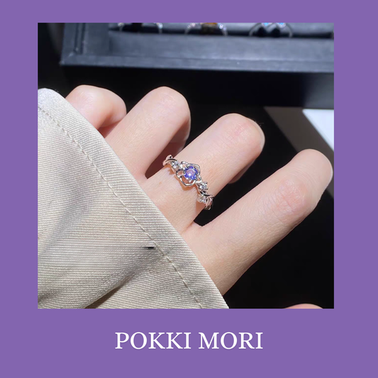 Flora  Natural tanzanite Sterling Silver 925 Ring Certified -resizable