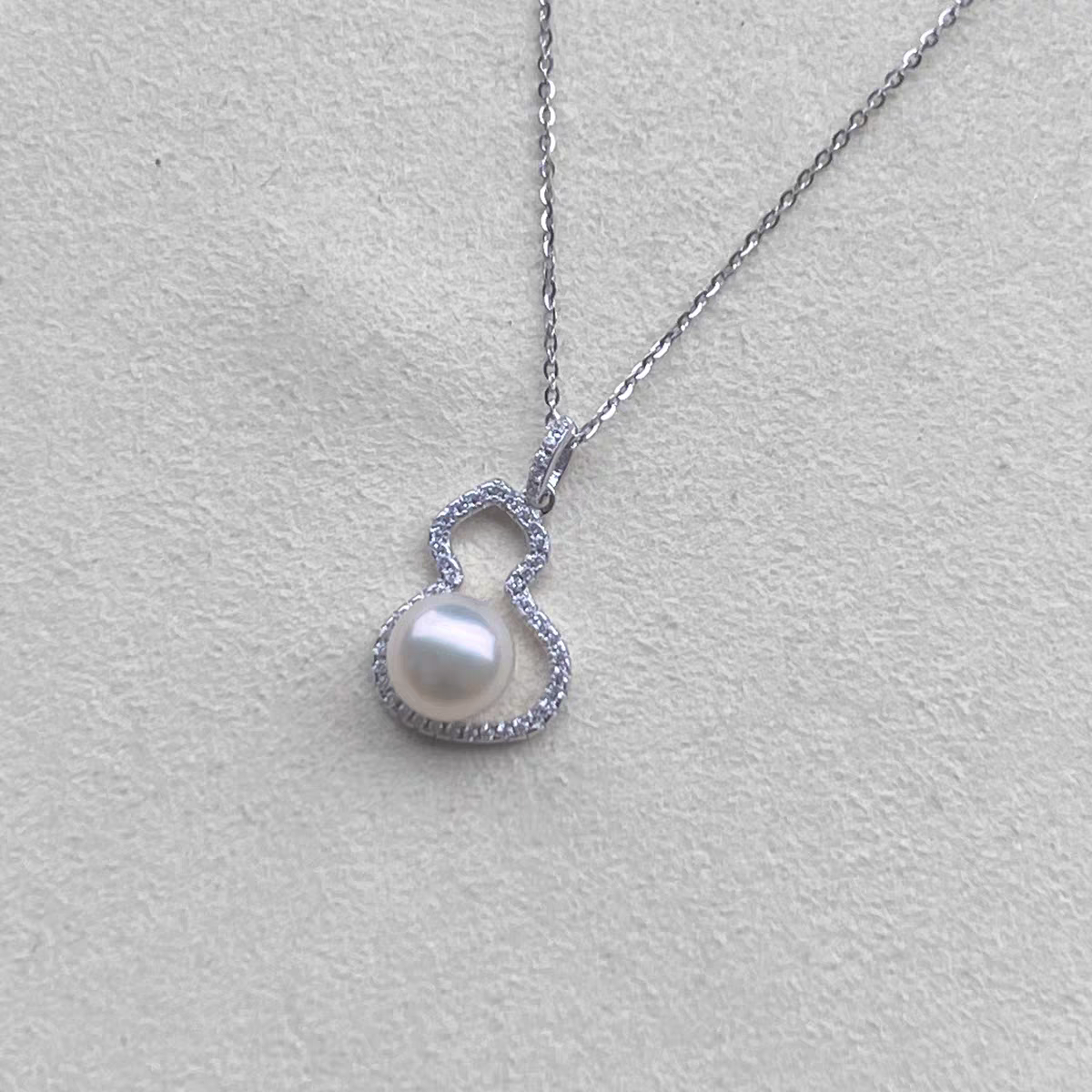 pearls of Fortune Freshwater natural Pearls Sterling Silver 925 Necklace 8mm