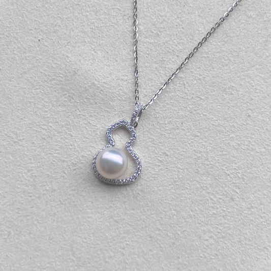 pearls of Fortune Freshwater natural Pearls Sterling Silver 925 Necklace 8mm
