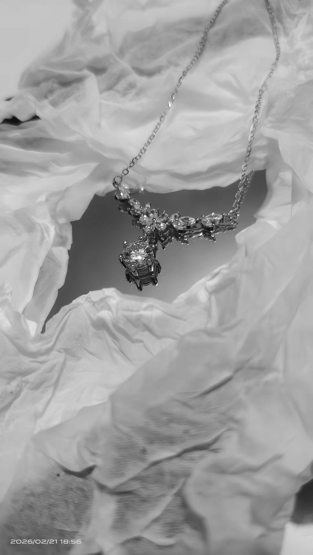 Flora vista 999 Sliver Necklace with lab certificate 45+5cm