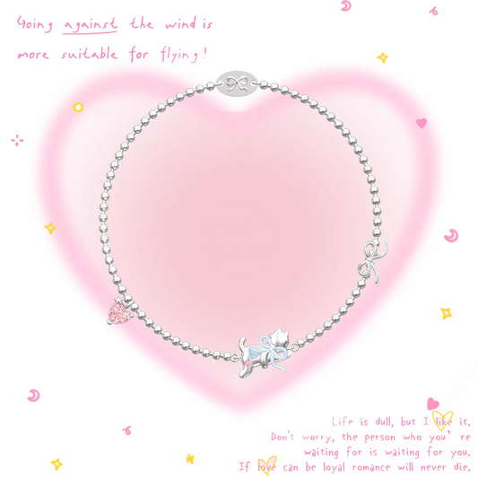 Hearty Kitten Sterling Silver 925 Bracelet with lab certificate