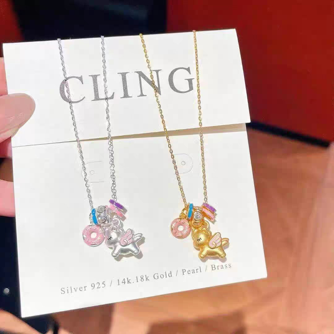 Fantasy Unicorn status Sterling Silver 925 Necklace With Certificate 45-5cm