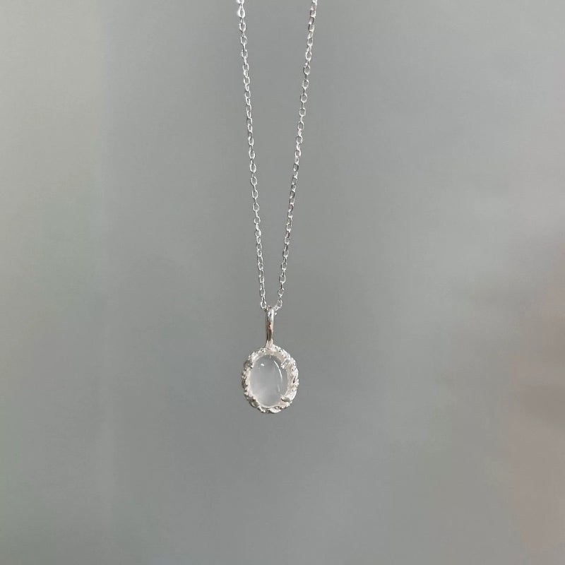 White Jade Silver 999 Necklace with Lab certificate