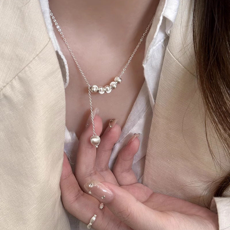 Silver Beaded Sterling Silver Elegant Necklace
