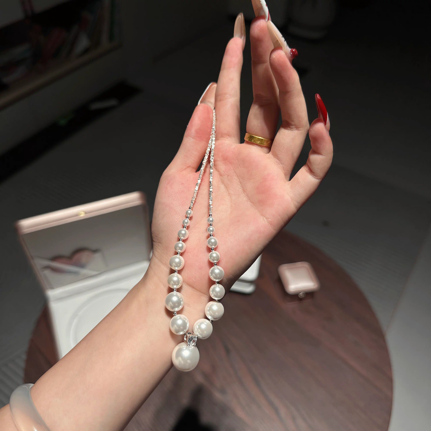 Natural Australian Pearls Sterling Silver Necklace 40+7cm Gift box and greetings card