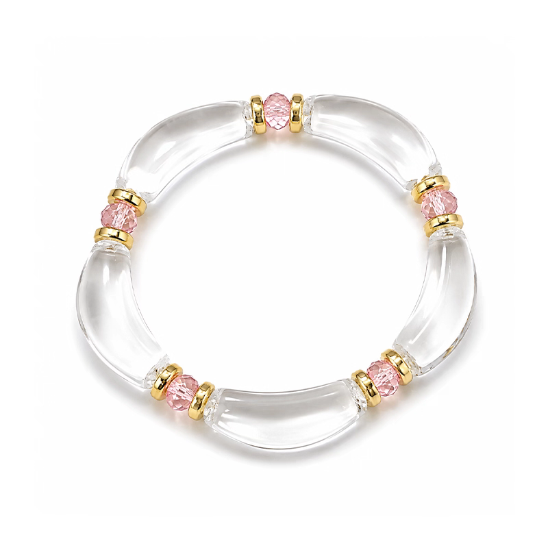 Natural clear Quartz Sterling Silver bracelet - Resizable