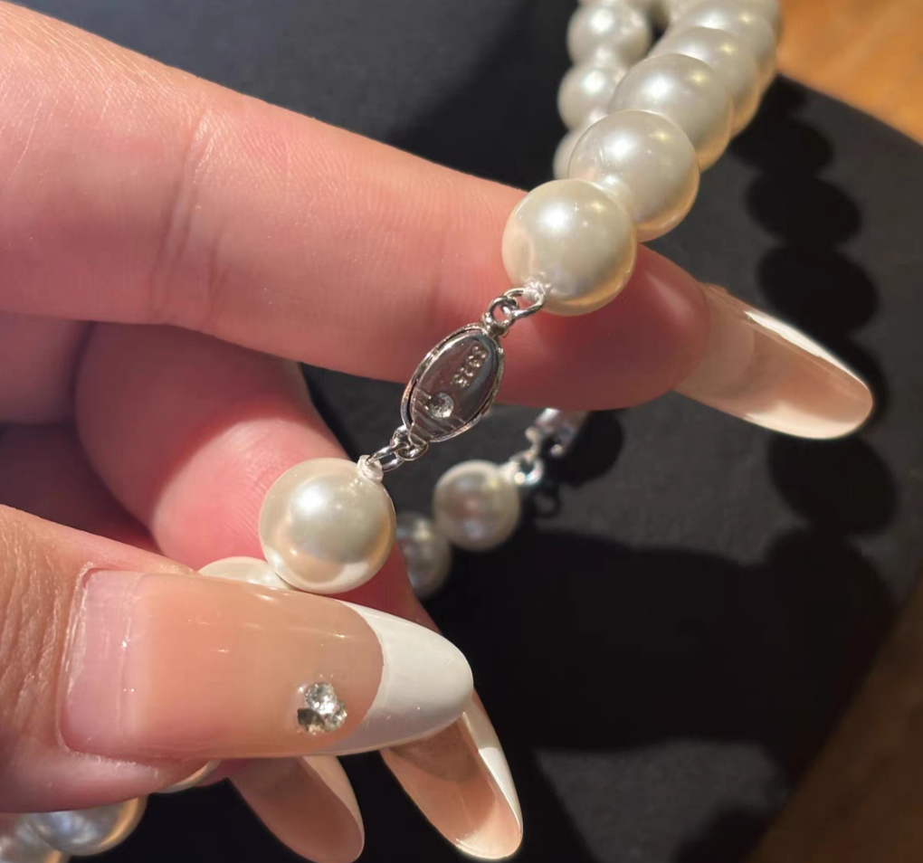 Natural Australian Pearls Classic Vibe Sterling Silver Necklace -Giftable Packing as Pictures-Greeting Card-Custom Hand written Note
