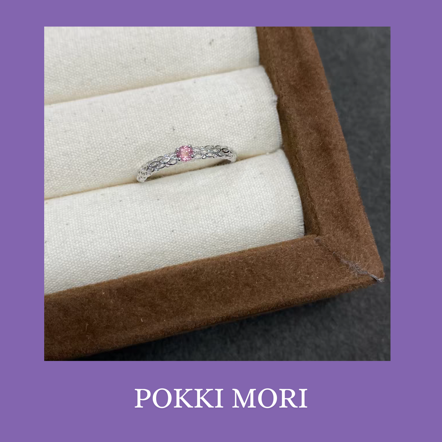 Pink lace  natural Tourmaline Sterling Silver 925 Ring Certified Resizable