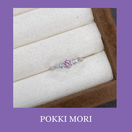 Pink feels natural Tourmaline Sterling Silver 925 Ring Certified Resizable